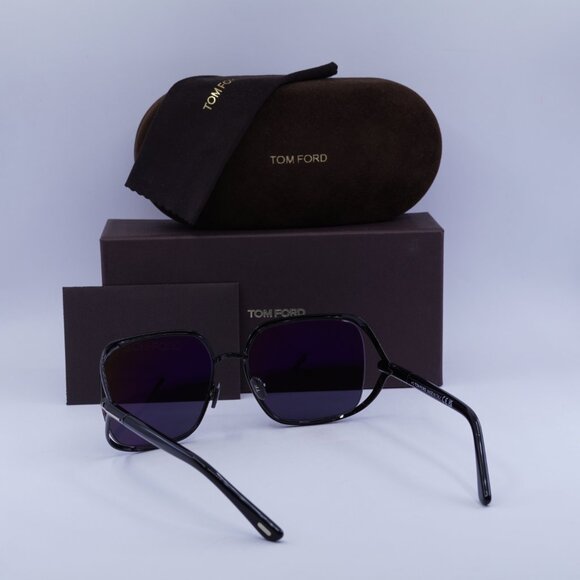 Tom Ford Goldie FT1092 01A Square Sunglasses - Black/Smoke - Picture 9 of 9